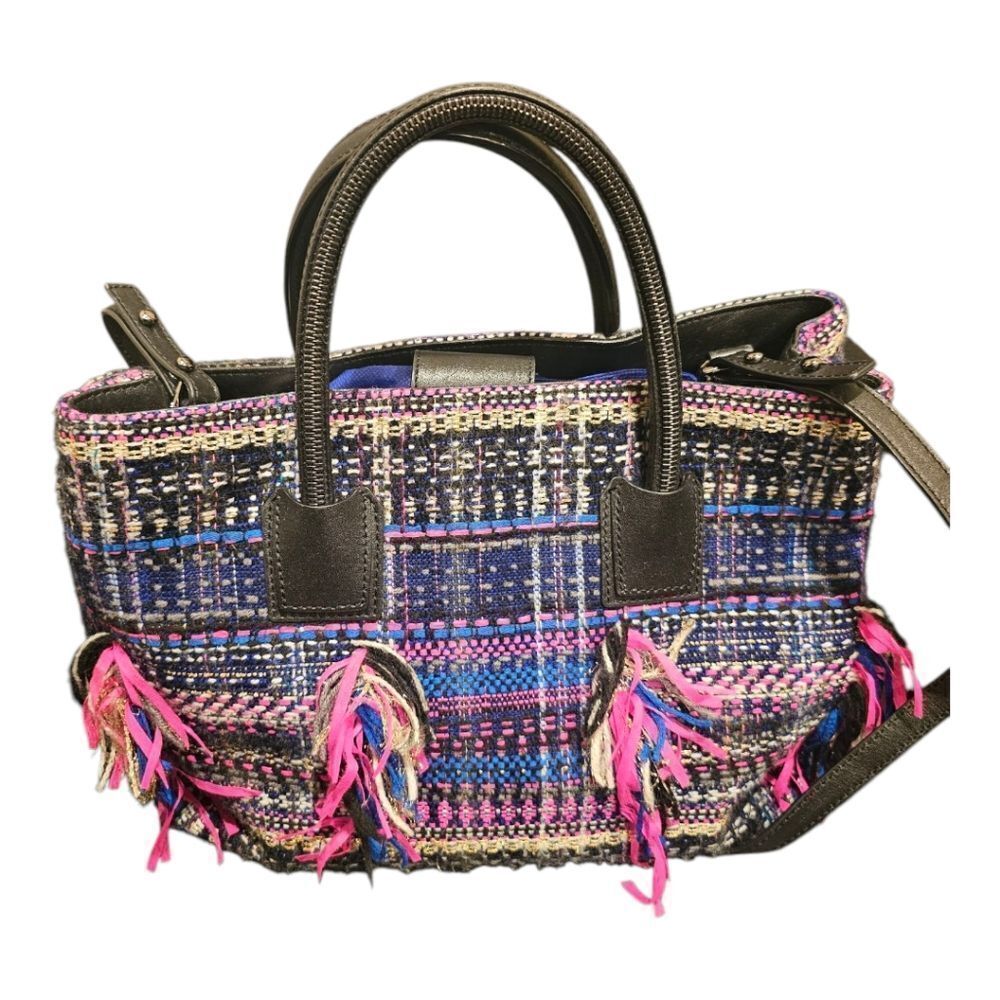 MILLY Tweed‎ Logan Tote Handbag - Picture 4 of 9